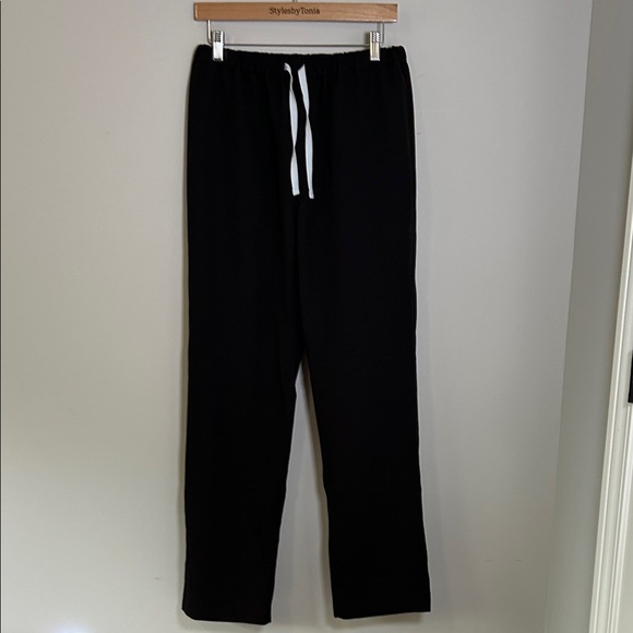 Figs Pisco Basic Scrub Pant Mens Black Tie Waist Sz Medium Tall - Picture 1 of 9